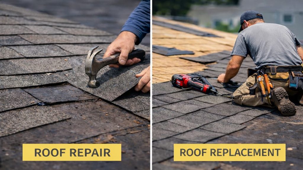 Residential Roof Repair vs. Roof Replacement